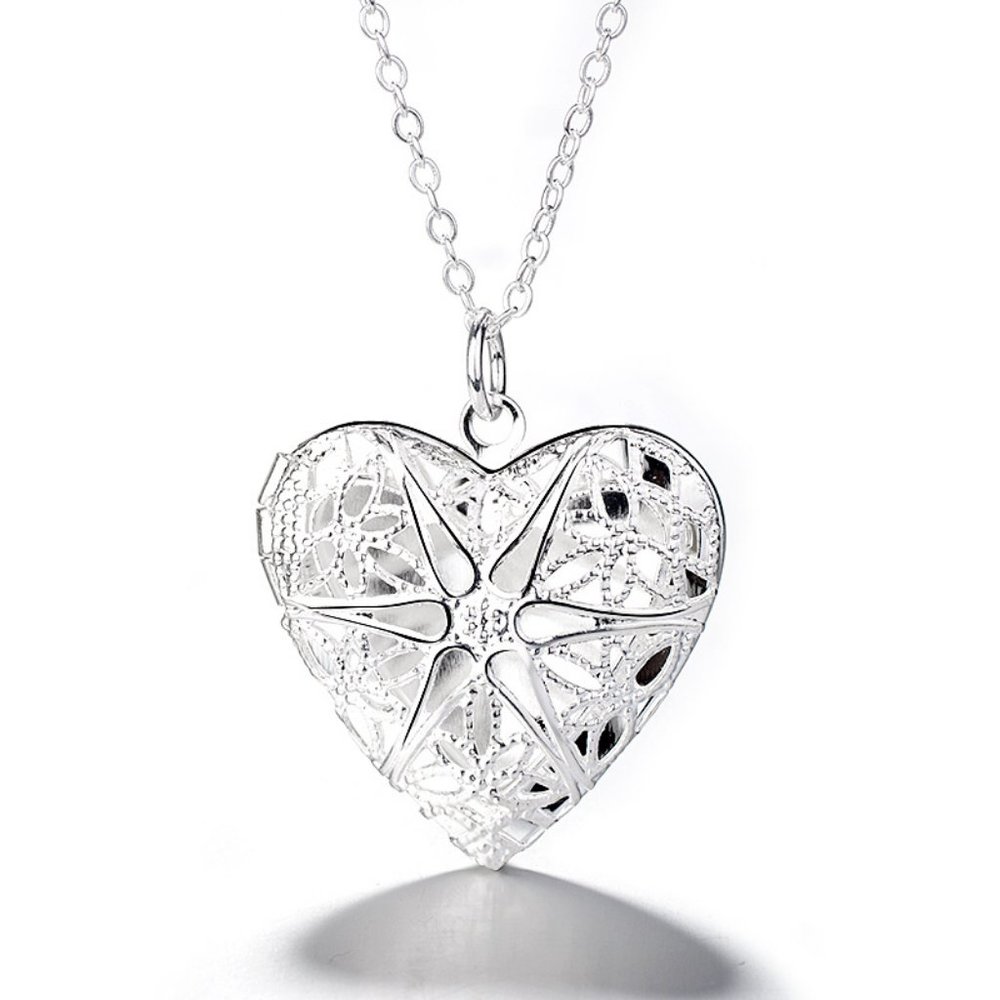 NEW 925 Sterling Silver Heart Pendant Necklace - Picture 7 of 7